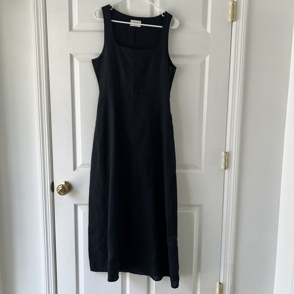 DISSH Black Maxi Dress Sleeveless Square Neck